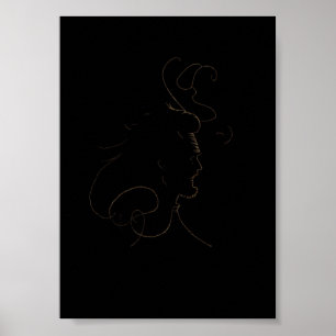 Poster Portrait Abstrait A4