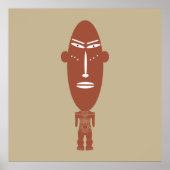 Poster portrait abstrait africain (Devant)