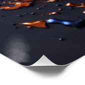 Poster Portrait Abstrait du visage d'une femme sur son vi (Coin)