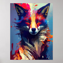 Portrait Abstrait d'un Fox