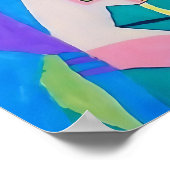 Poster Portrait Abstrait - Gras & Art Moderne (Coin)