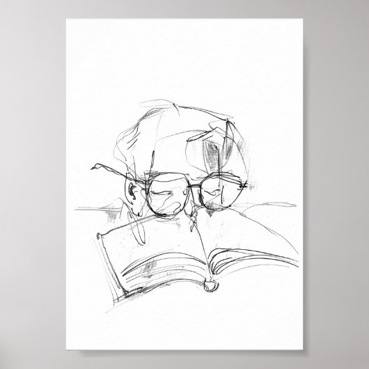 Poster Portrait Abstrait Lover (Devant)