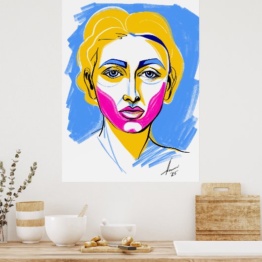 Poster Portrait Abstrait n° 2 (Cuisine)