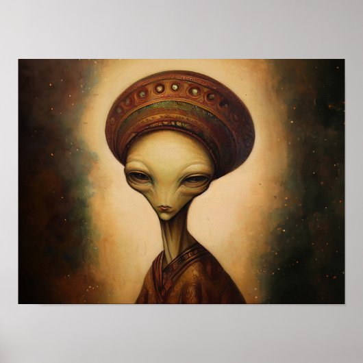 Poster Portrait Alien antique (Devant)