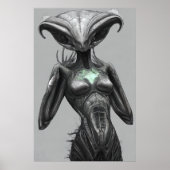 Poster Portrait alien cool Bizarre | Art AI (Devant)