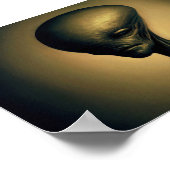 Poster Portrait Alien tiré à la main (Coin)