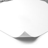 Poster Portrait animal cerf noir et blanc (Coin)