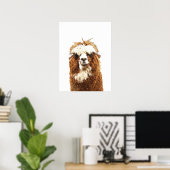 Poster Portrait animal d'Alpaca (Bureau à domicile)