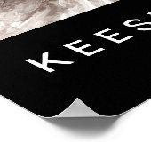 Poster Portrait aquarelle de Keeshond (Coin)