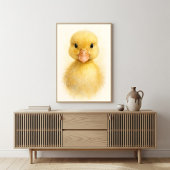 Poster Portrait aquarelle d'un adorable bébé caneton