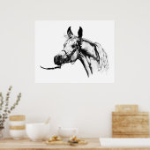 Poster Portrait arabe en stylo et encre (Cuisine)