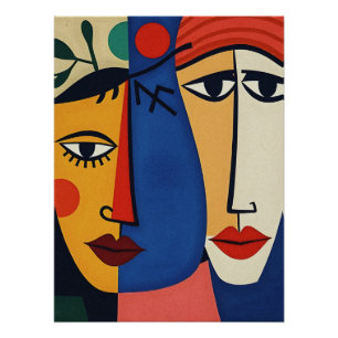 Poster Portrait Art Abstrait