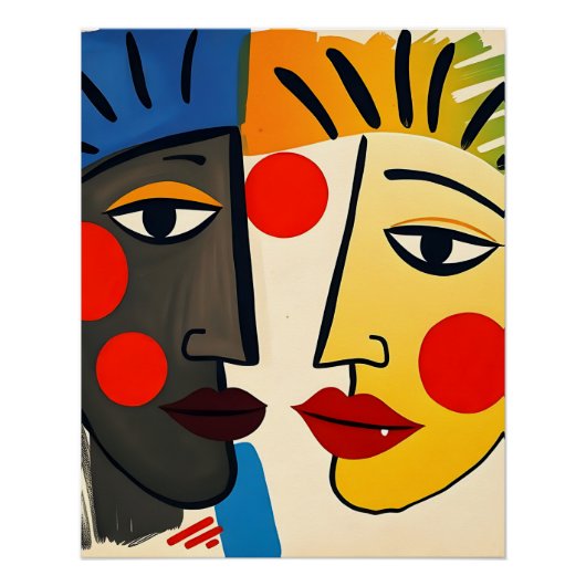 Poster Portrait Art Abstrait (Devant)