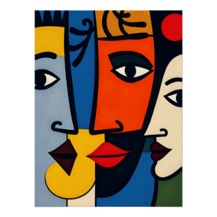 Poster Portrait Art Abstrait