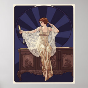 Poster Portrait Art Nouveau de Lilian Gish