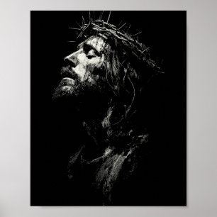 Poster Portrait Artistique de Jésus-Christ Art Chrétien