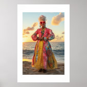 Poster Portrait au coucher du soleil (Devant)