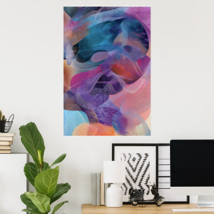 Poster Portrait au prisme de fil iridescent