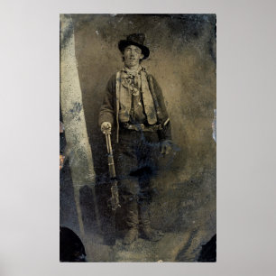 Poster Portrait authentifié de Billy the Kid (1880)