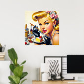 Poster Portrait Belle broche vers le haut (Bureau à domicile)
