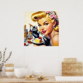 Poster Portrait Belle broche vers le haut (Cuisine)