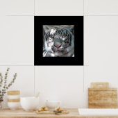 Poster Portrait blanc bordure en tigre (Cuisine)