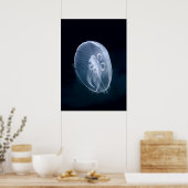 Poster Portrait bleu translucide brillant (Cuisine)