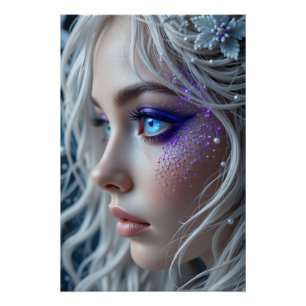 Poster Portrait céleste brodé