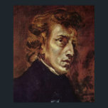 Poster Portrait Chopin<br><div class="desc">Le célèbre portrait de Frédéric Chopin par Eugene Delacroix</div>