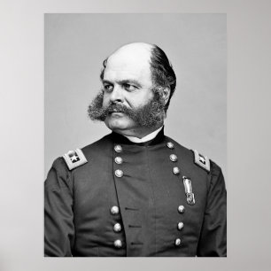 Poster Portrait Civil War General Ambrose E. Burnside