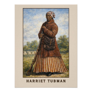 Poster Portrait coloré d'Harriet Tubman