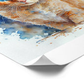 Poster Portrait commémoratif de chat personnalisé pour se (Coin)