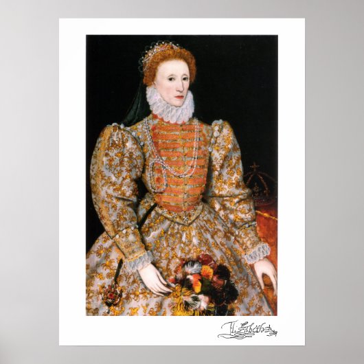 Poster Portrait complet de la reine Elizabeth I d'Anglete (Devant)