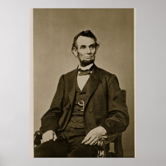 Poster Portrait d'Abraham Lincoln (1809-65) (photo b/w) (Devant)