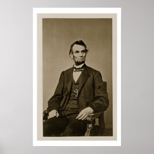 Poster Portrait d'Abraham Lincoln (1809-65) (photo b/w) (Devant)