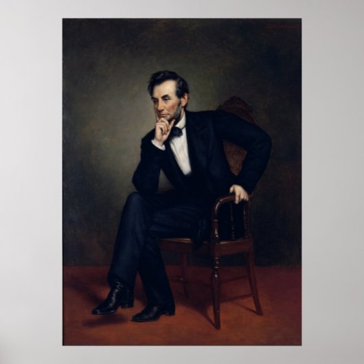 Poster Portrait d'Abraham Lincoln par George Healy (Devant)