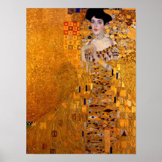 Poster Portrait d'Adele Bloch-Bauer I, 1907 par Klimt (Devant)