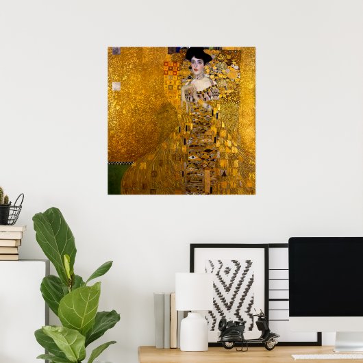Poster Portrait d'Adele Bloch-Bauer I par Gustav Klimt (Bureau à domicile)