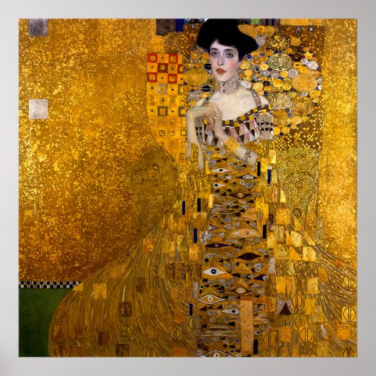 Poster Portrait d'Adele Bloch-Bauer I par Gustav Klimt (Devant)