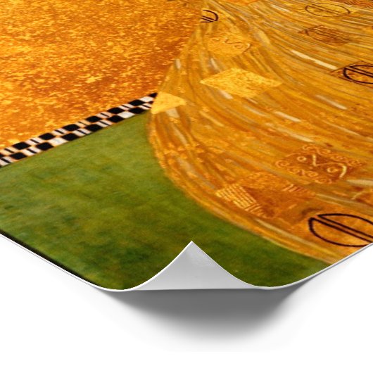 Poster Portrait d'Adele Bloch-Bauer par Gustav Klimt (Coin)