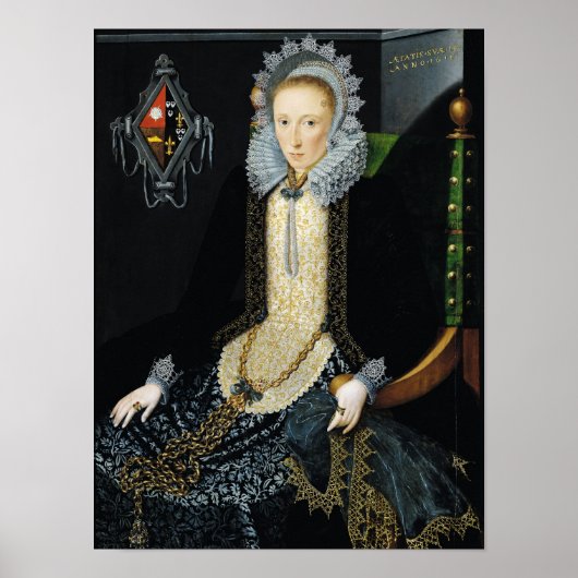 Poster Portrait d'Adriana van Nesse, 1611 (Devant)