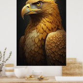 Poster Portrait d'aigle Puissant Oiseau de Proie (Cuisine)