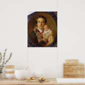Poster Portrait d'Alexandre Herzen avec son fils, 1840 (Cuisine)