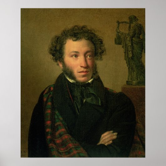 Poster Portrait d'Alexandre Pouchkine, 1827 (Devant)