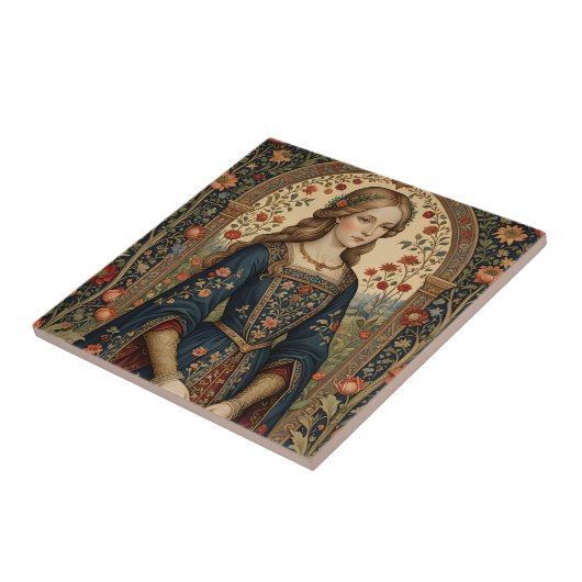 Poster Portrait Dame Tegeltje (Zijkant)