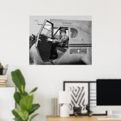 POSTER PORTRAIT D'AMELIA EARHART 1936 (Bureau à domicile)