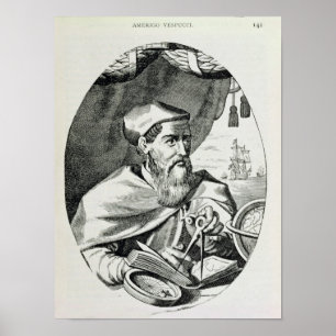 Poster Portrait d'Amerigo Vespucci