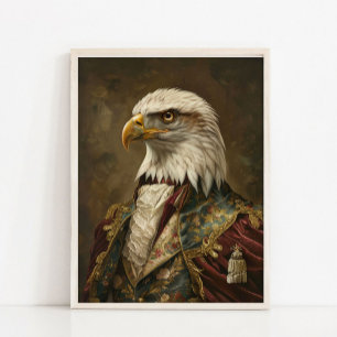 Poster Portrait d'animal victorien, Aigle Royal Impressio