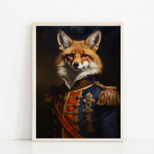 Poster Portrait d'animal victorien, Art d'animal habillé,