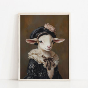 Poster Portrait d'animal victorien, Prince chèvre royal v